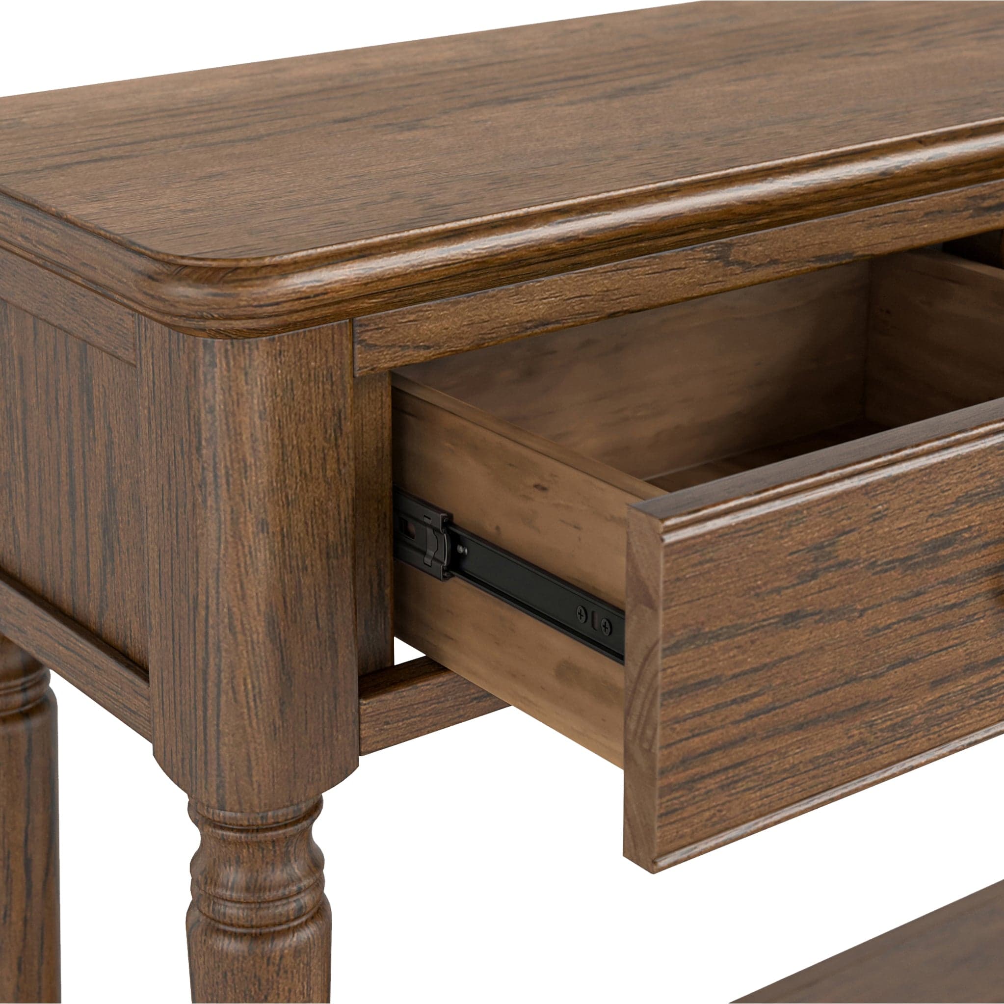 Rutland Dark Oak Console Table With Shelf