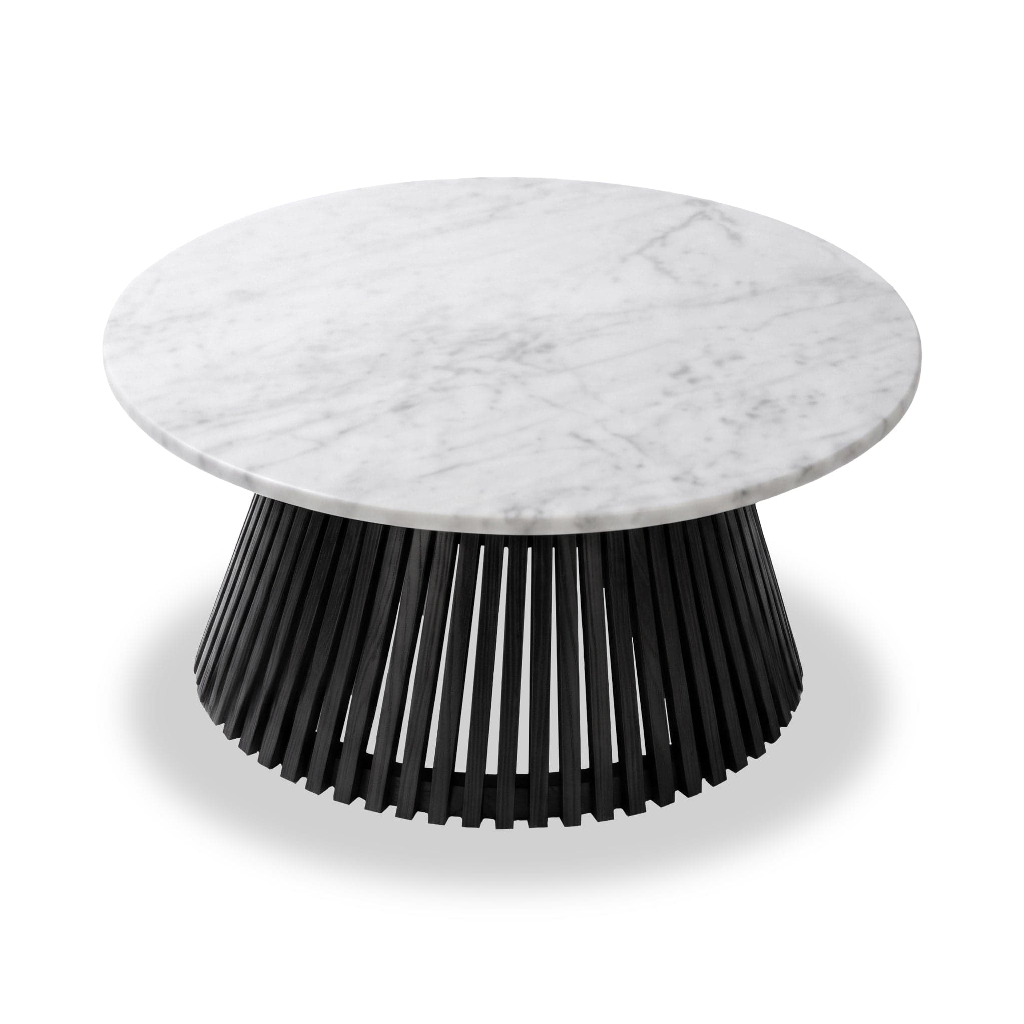 Shorwell Black & Marble 80cm Round Coffee Table