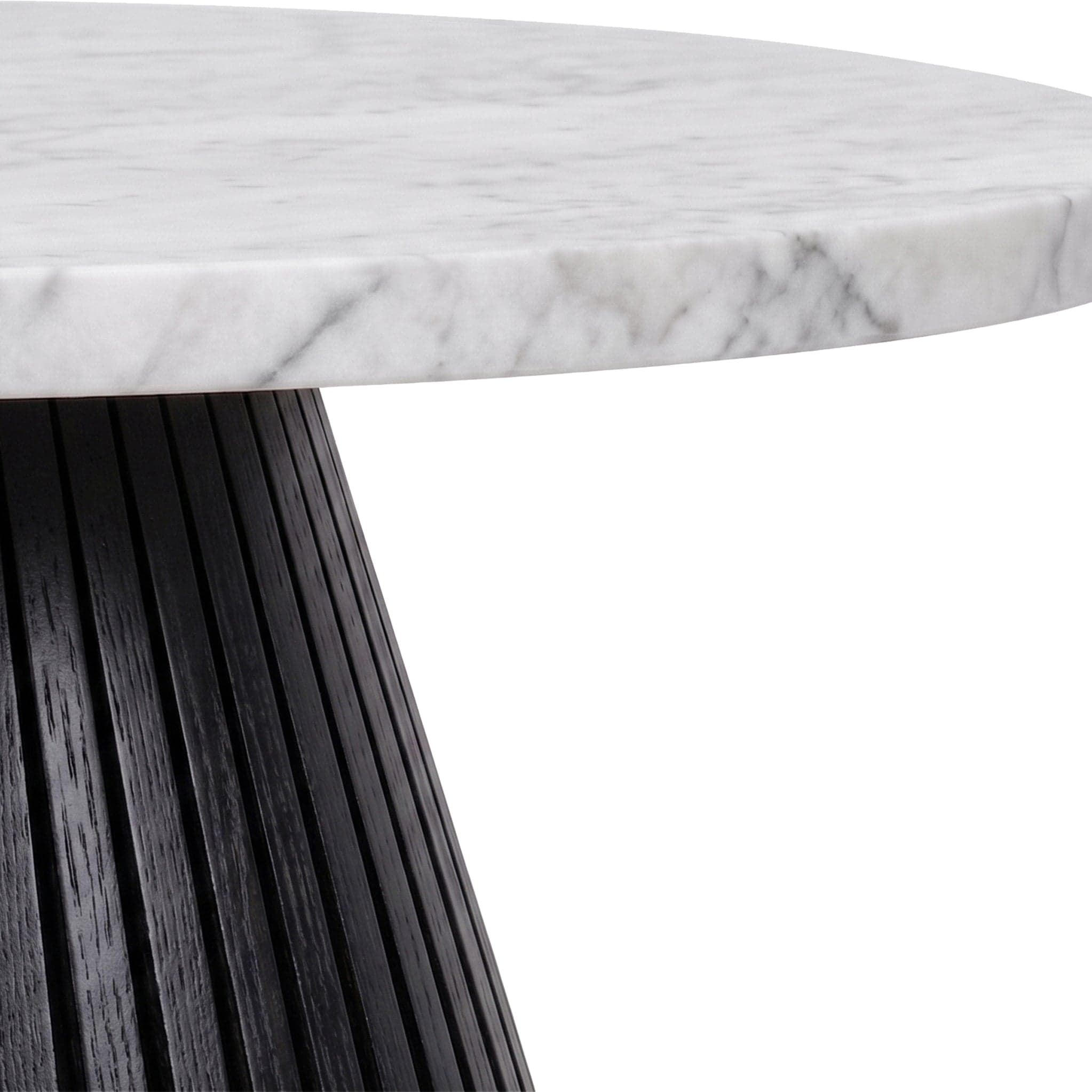 Shorwell Black & Marble 80cm Round Coffee Table